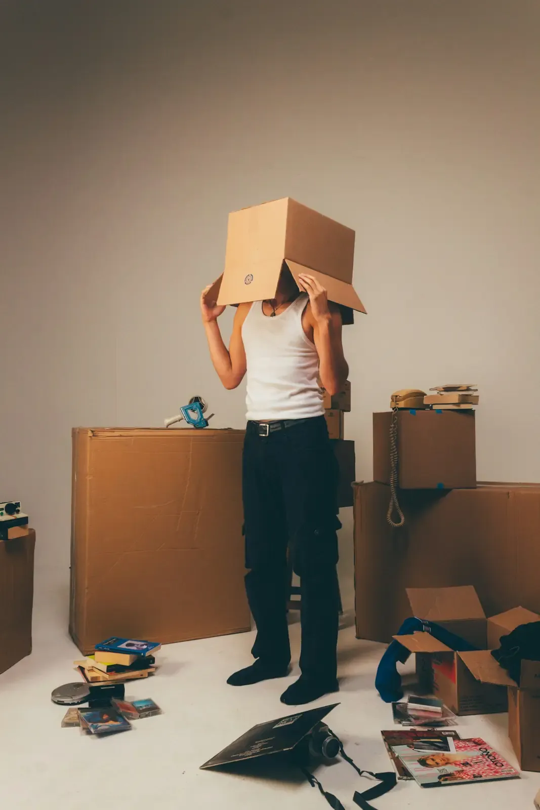 A mover with moving supplies