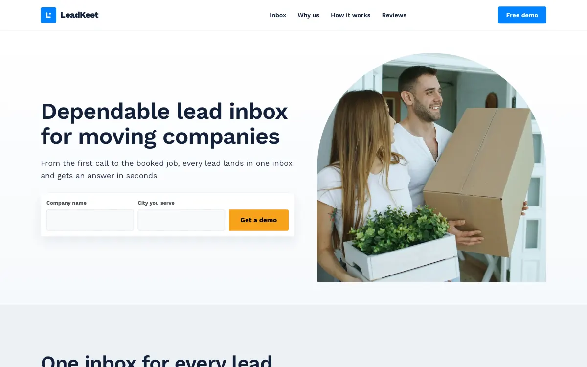 The Crosswind moving company website template (opens in a new tab)
