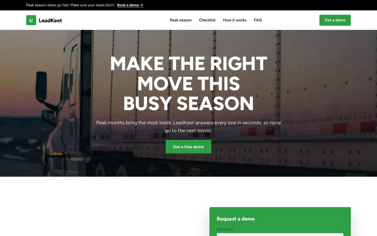 The Expressway moving company website template (opens in a new tab)