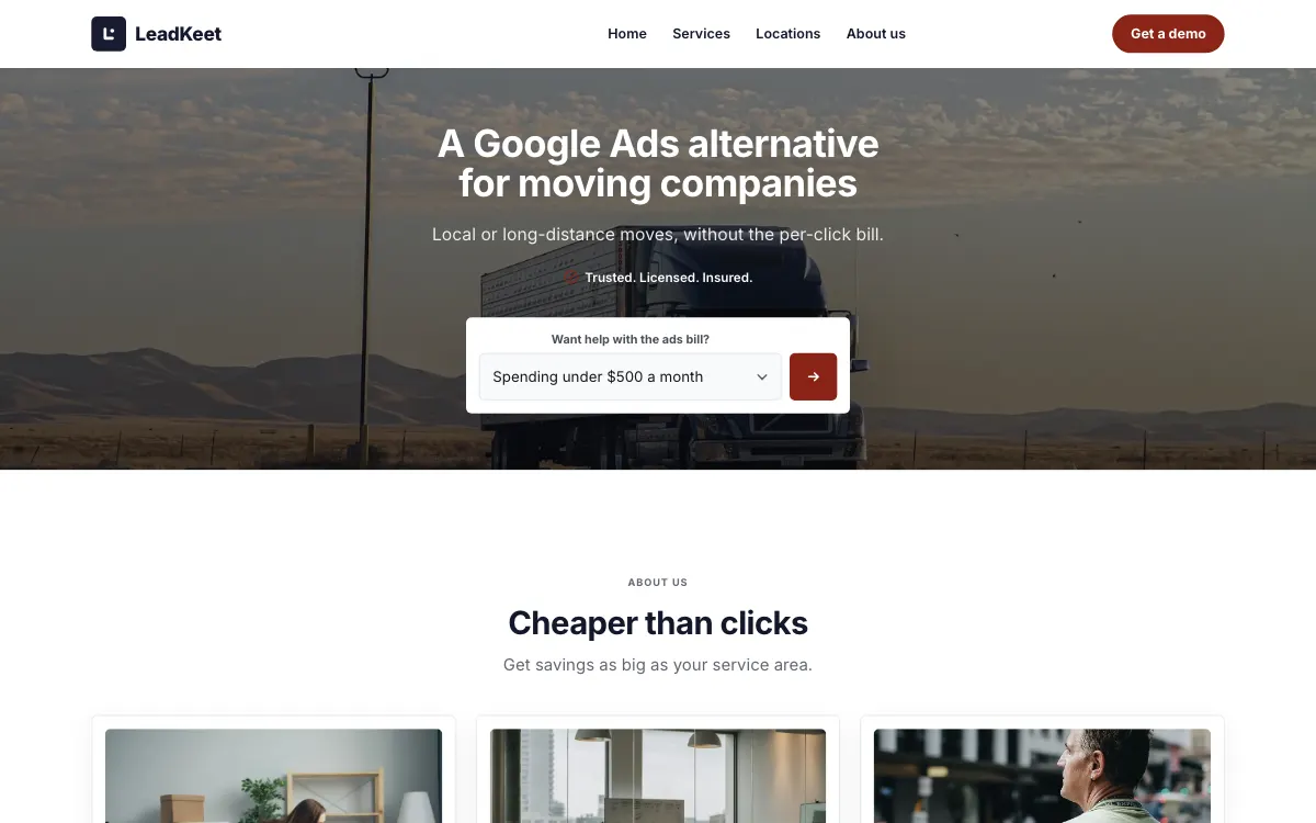 The Gulfport moving company website template (opens in a new tab)