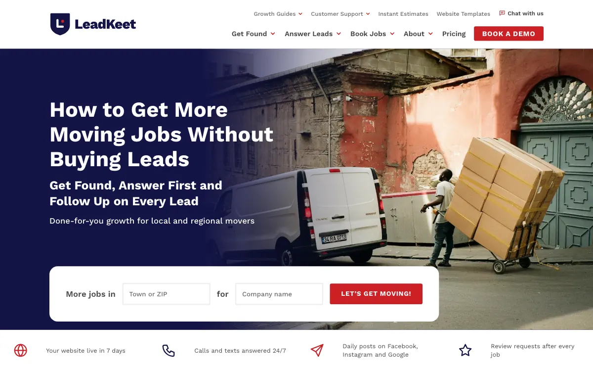 The Heartland moving company website template (opens in a new tab)