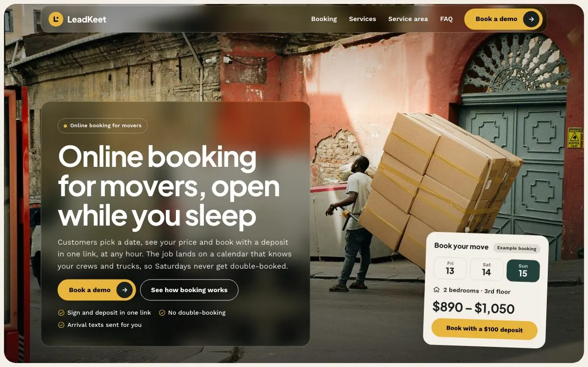 The Homestead moving company website template