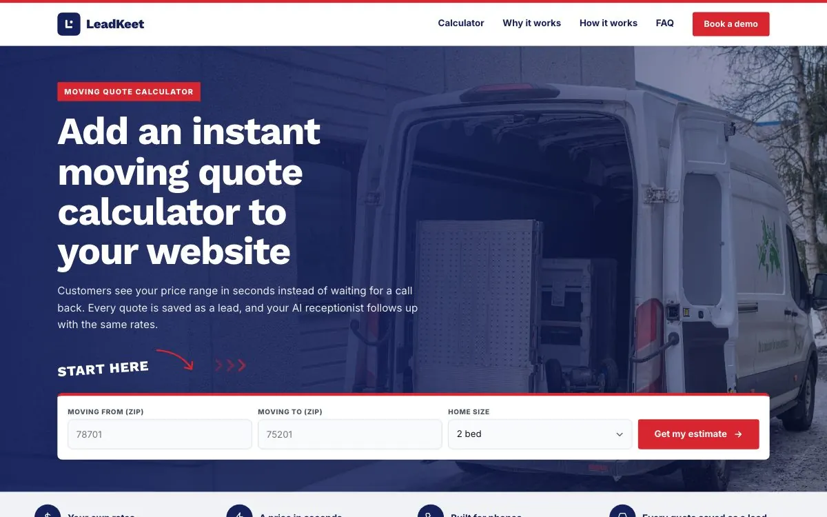 The Northbound moving company website template (opens in a new tab)