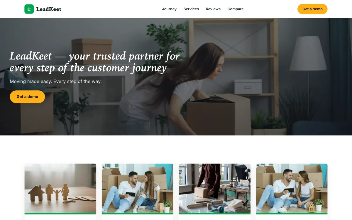 The Wayfarer moving company website template (opens in a new tab)